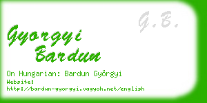 gyorgyi bardun business card