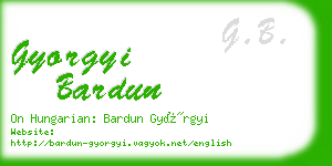 gyorgyi bardun business card